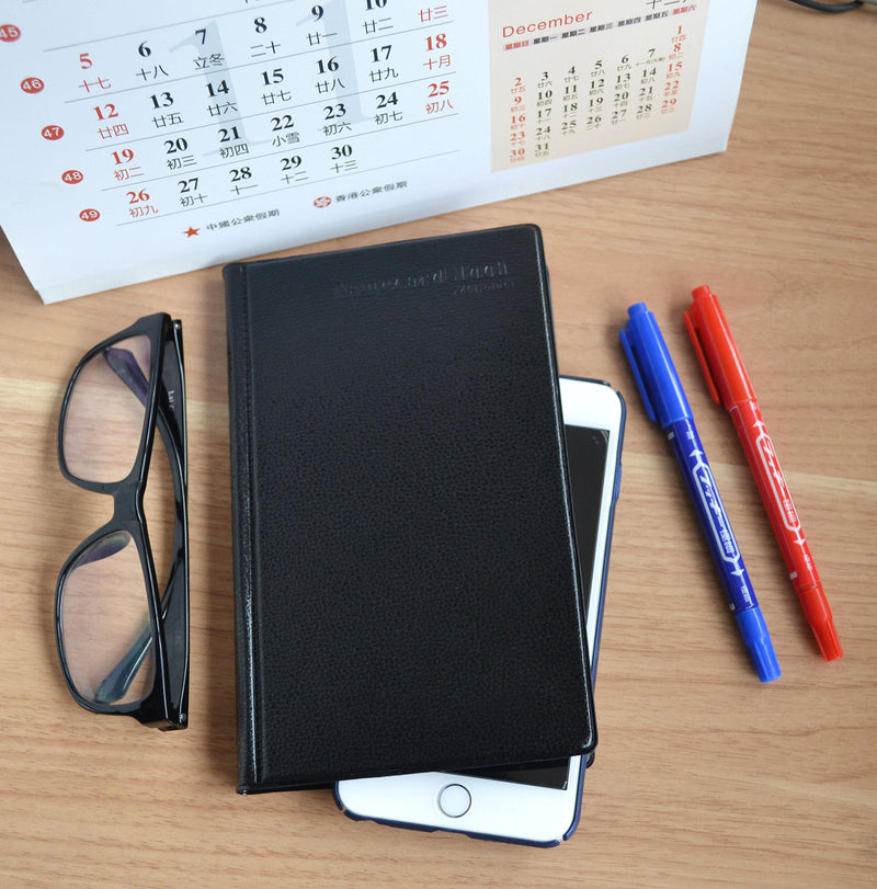 [Australia - AusPower] - SAMYO Business Card Book Holder Name Card Organizer Professional Office Journal Namecard Holder Organizer Holds 240 Cards - Black 