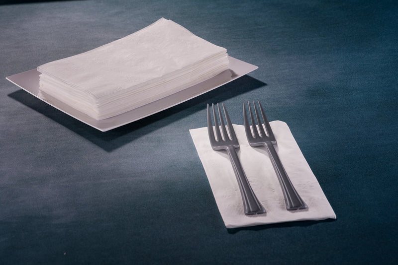 [Australia - AusPower] - Premium White Napkins, 1/8 Fold Dinner Napkin, Value Pack 100 Count 1/8 Fold Dinner Napkin - 100 Count 