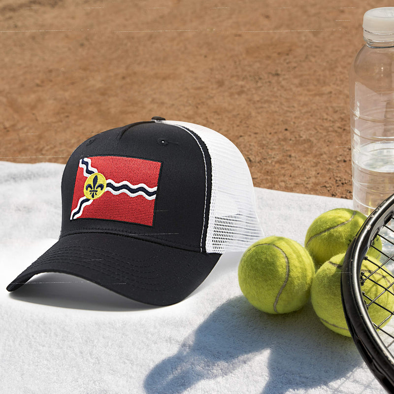 [Australia - AusPower] - International Tie Premium Flag Themed Hat – Adjustable One Size Snapback Cap - Embroidered Patch - Mesh Back St Louis 