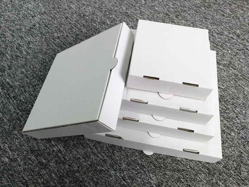 [Australia - AusPower] - 5" Premium White Mini Corrugated Pizza Boxes Take Out Containers (10 Pack) (5" Length x 5" Width x 1.5" Depth) 