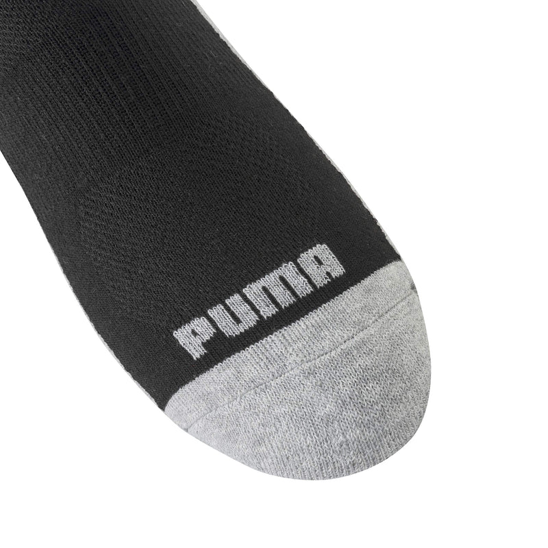 [Australia - AusPower] - PUMA mens 6 Pack Crew Socks, Black/Gray, 13-Oct US 
