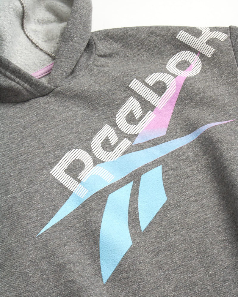 [Australia - AusPower] - Reebok Girls’ Sweatshirt – Tie Dye Fleece Pullover Sweatshirt (Size: 7-16) Medium Grey Heather 12 