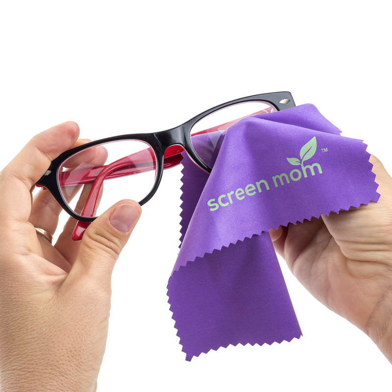 [Australia - AusPower] - Screen Mom Screen Cleaner Kit for Laptop, Phone Cleaner, iPad, Eyeglass, LED, LCD, TV - Includes 2oz Spray and 2 Purple Cleaning Cloths 