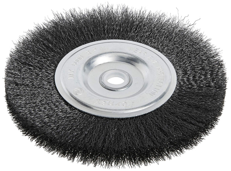 [Australia - AusPower] - Forney 72747 Wire Bench Wheel Brush, Fine Crimped with 1/2-Inch and 5/8-Inch Arbor, 6-Inch-by-.008-Inch 