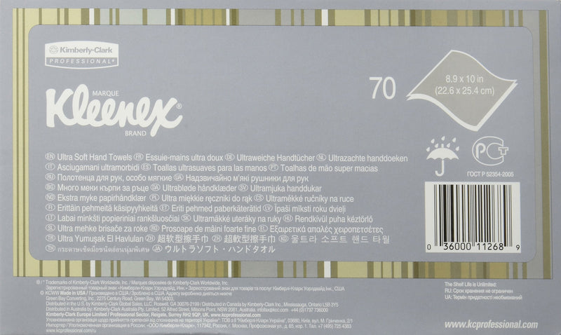 [Australia - AusPower] - Kimberly Clark 11268 Kleenex Hand Towels Premium Ultra Soft, Pop-Up Box, White (1 Individual Box of 70 Sheets) 