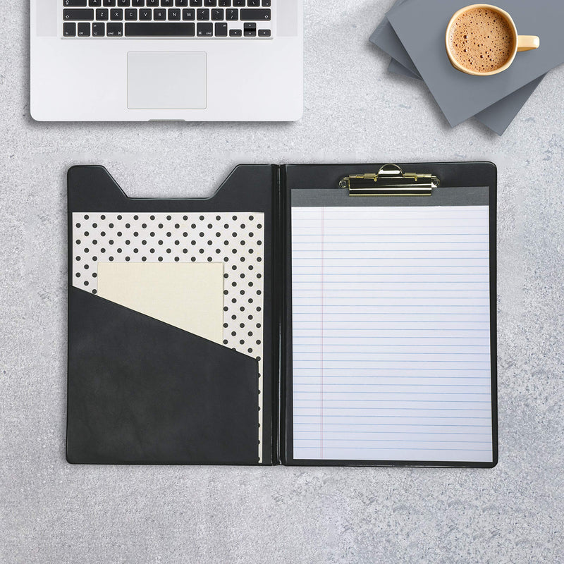 [Australia - AusPower] - Samsill Value Padfolio with Clipboard, Letter Size Writing Pad, Black (71410) 