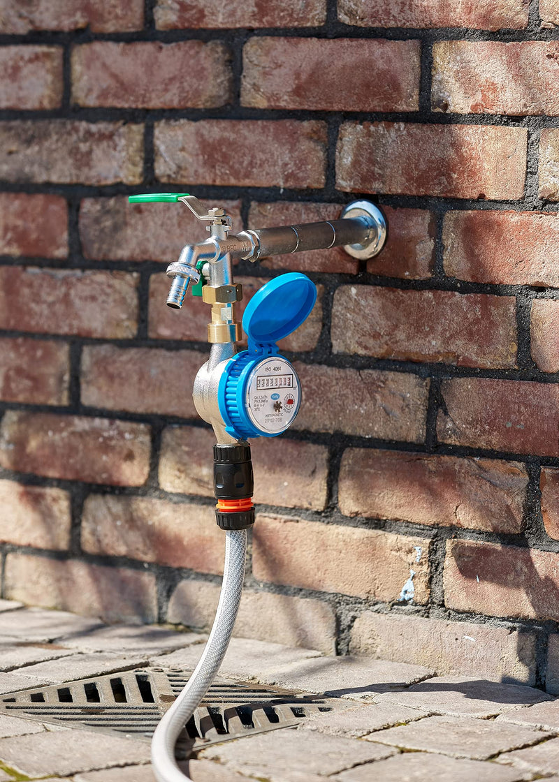 [Australia - AusPower] - Double tap with Outlet Valve | 1/2-inch Water Connection, Lever Type | with Two Individually Lockable 3/4-inch outlets and a Garden Hose Connector 2 x Tap Adapter 