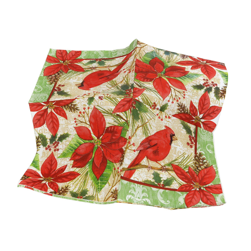 [Australia - AusPower] - Iconikal Artstyle Disposable Paper Dinner Party Napkins, Cardinal Poinsettia, 120-Count 