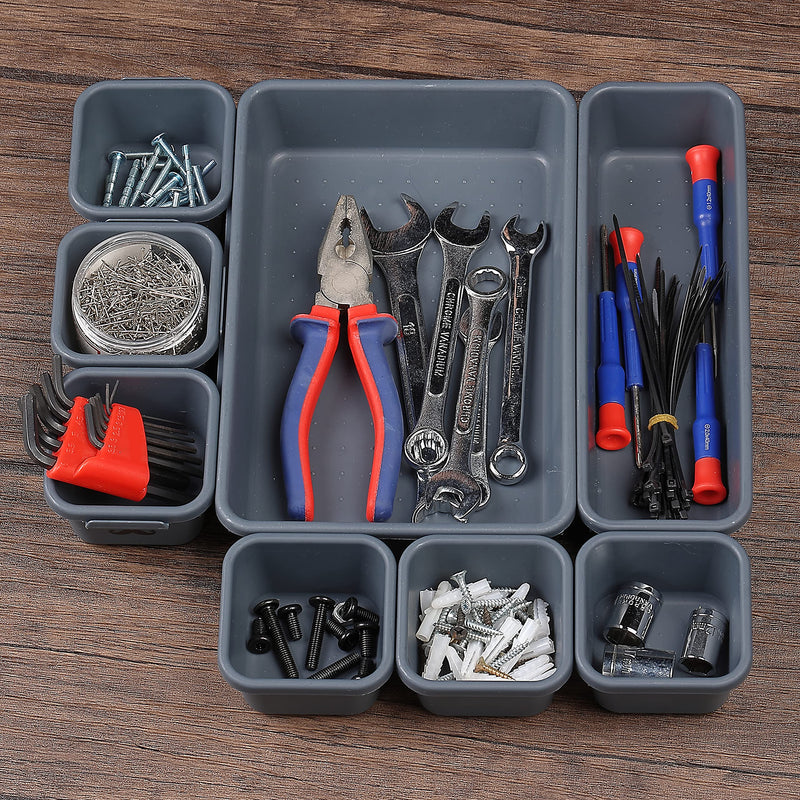 [Australia - AusPower] - Mr. Pen- Interlocking Desk Drawer Organizer, 8 pcs, Drawer Organizer, Kitchen Drawer Organizer, Desk Drawer Organizer, Drawer Organizers, Office Drawer Organizer, Desk Drawer Organizers and Storage 