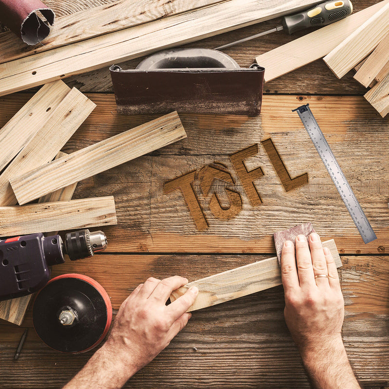 [Australia - AusPower] - TOFL 12 Inch Hooked Ruler Double Sided Standard and Metric Measurements 