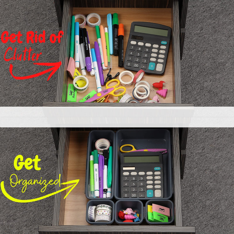 [Australia - AusPower] - Mr. Pen- Interlocking Desk Drawer Organizer, 8 pcs, Drawer Organizer, Kitchen Drawer Organizer, Desk Drawer Organizer, Drawer Organizers, Office Drawer Organizer, Desk Drawer Organizers and Storage 