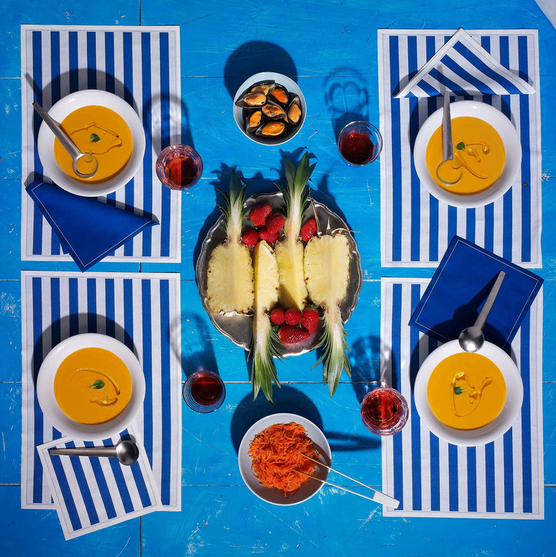 [Australia - AusPower] - Cotton Dinner Napkin - 12.6 x 12.6 in - 12 units per roll - Royal Blue 