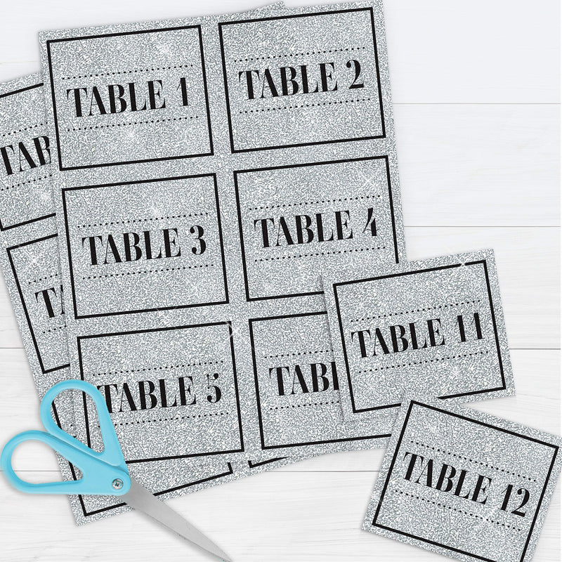 [Australia - AusPower] - Printworks Printable Silver Glitter Cardstock, Perfect for Holiday School and Craft Projects, 15 Sheets, 8.5” x 11” (00515) 