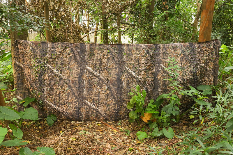 [Australia - AusPower] - AUSCAMOTEK 300D Woodland Camo Netting Camouflage Net Hunting Blinds 5x6.5/10/13/20 feet Different Sizes and Colors Available 5×6.5ft(appro.)/1.5m×2m Brown 