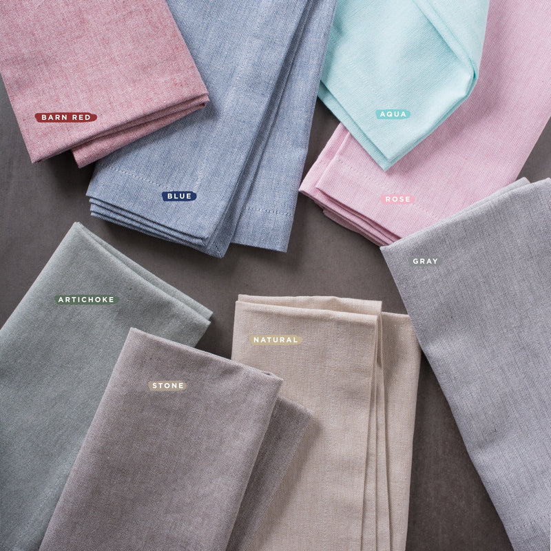 [Australia - AusPower] - DII Chambray Kitchen, Tabletop Collection, Blue, Napkin Set Square 