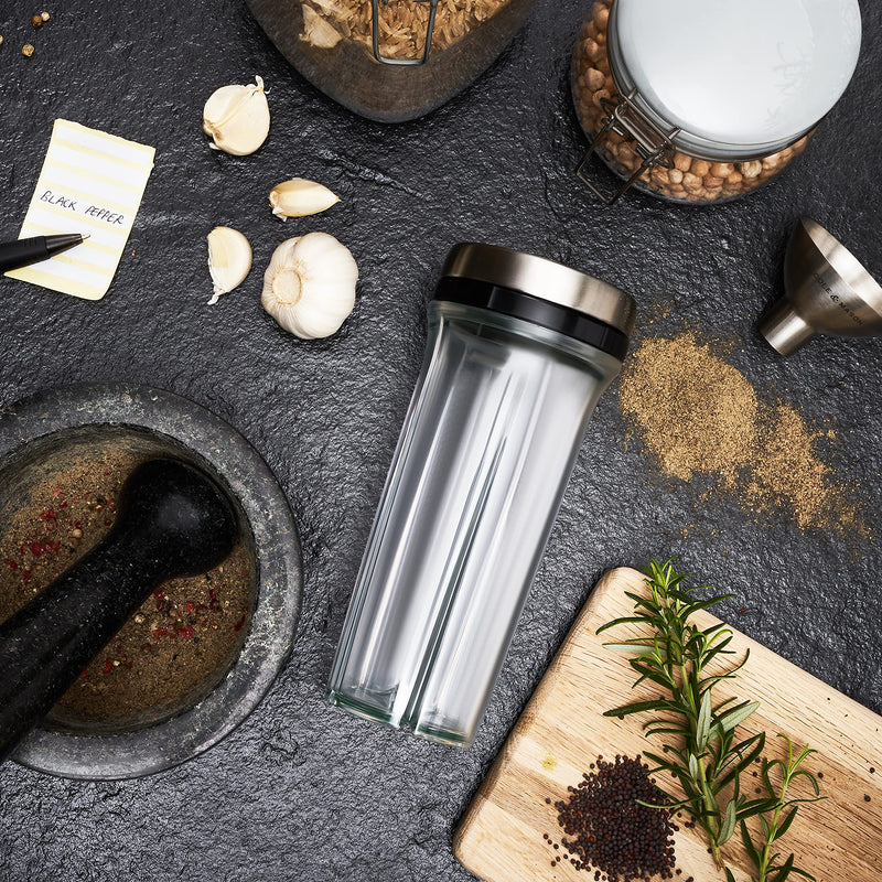[Australia - AusPower] - Cole & Mason Saunderton Spice Storage & Shaker, Five Empty Spice Shakers,Clear, Silver 