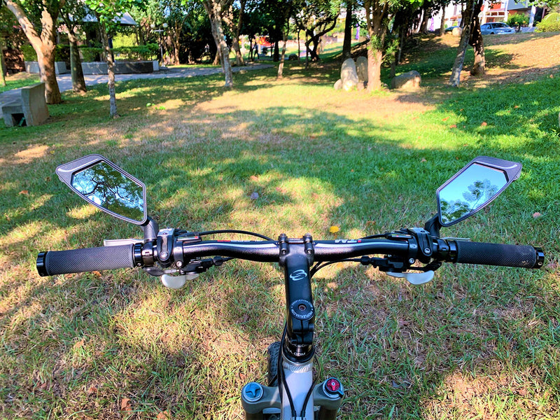 [Australia - AusPower] - MEACHOW New Scratch Resistant Glass Lens,Handlebar Bike Mirror, Rotatable Safe Rearview Mirror, Bicycle Mirror,ME-010(2019-2020) Blue Left Side 