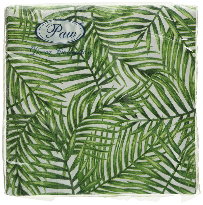 [Australia - AusPower] - Luncheon Floral Napkins 40pcs 13"x13" | Decorative Napkins Tropical Green Palm Leaves 
