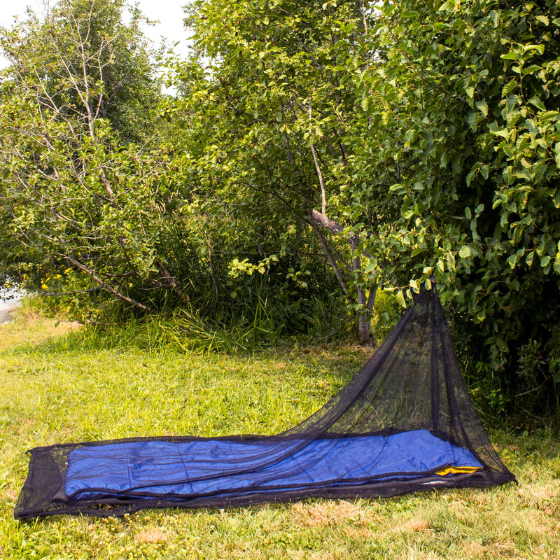 [Australia - AusPower] - MEKKAPRO Mosquito Camping Insect Net with Carry Bag, Compact and Lightweight, Fits Sleeping Bags, Bed, Tent (Single) 1 Count (Pack of 1) 