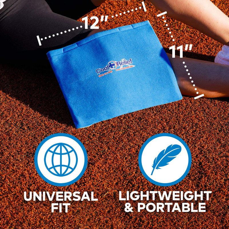 [Australia - AusPower] - Knee Ice Pack Wrap (11” x 12”) by Cool Relief - Flexible Cold Pack Wrap For Long-Lasting Superior Knee Compression - Knee Ice Pack Wrap For Joint Pain Relief & Faster Injury and Surgery Recovery Knee Ice Wrap 