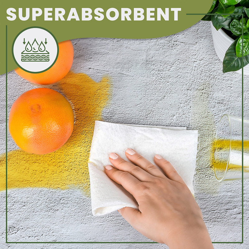 [Australia - AusPower] - Bamboo Paper Towels Rolls | Reusable Paper Towels | ECO FRIENDLY Products for Home Cleaning | Washable Regular Kitchen Paper Towels (40 Sheets) 