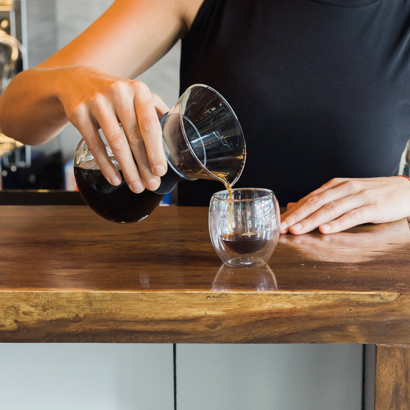 [Australia - AusPower] - Espresso Shot Glass, Durable Double Walled Espresso Cups, Clear Shot Glasses for Coffee Shots, Shot Glasses Set of 4, 2.7oz 4 Count (Pack of 1) 