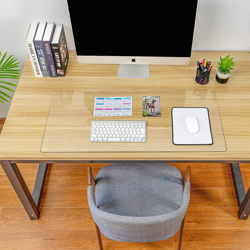 [Australia - AusPower] - Clear Desk Mat on top of desks - 24 x 14 inches - Clear Transparent Plastic Desk Protector - Desk Writing Mat for Office and Home 24x14 
