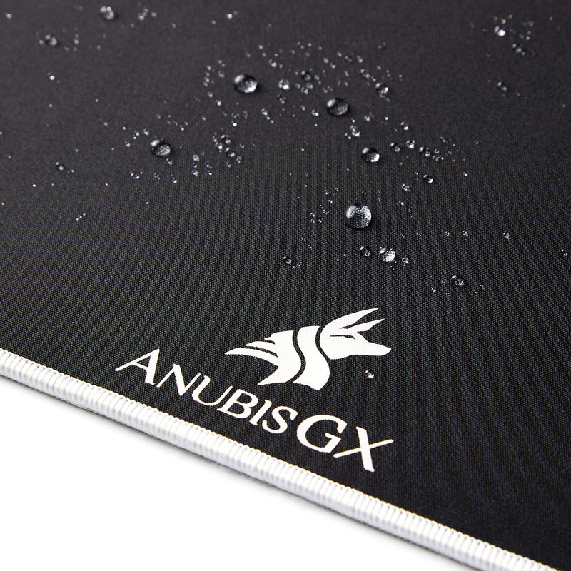 [Australia - AusPower] - AnubisGX (68 Color/Size Options) Gaming Mouse Pad (Extended: 36x12), White Pad with Light Blue Stitching. Best Premium Waterproof Non RGB Computer Gaming XL Desk Pad Mat, Large Non-Slip Gamer Mousepad Extended (36 x 12) White/Lightblue 