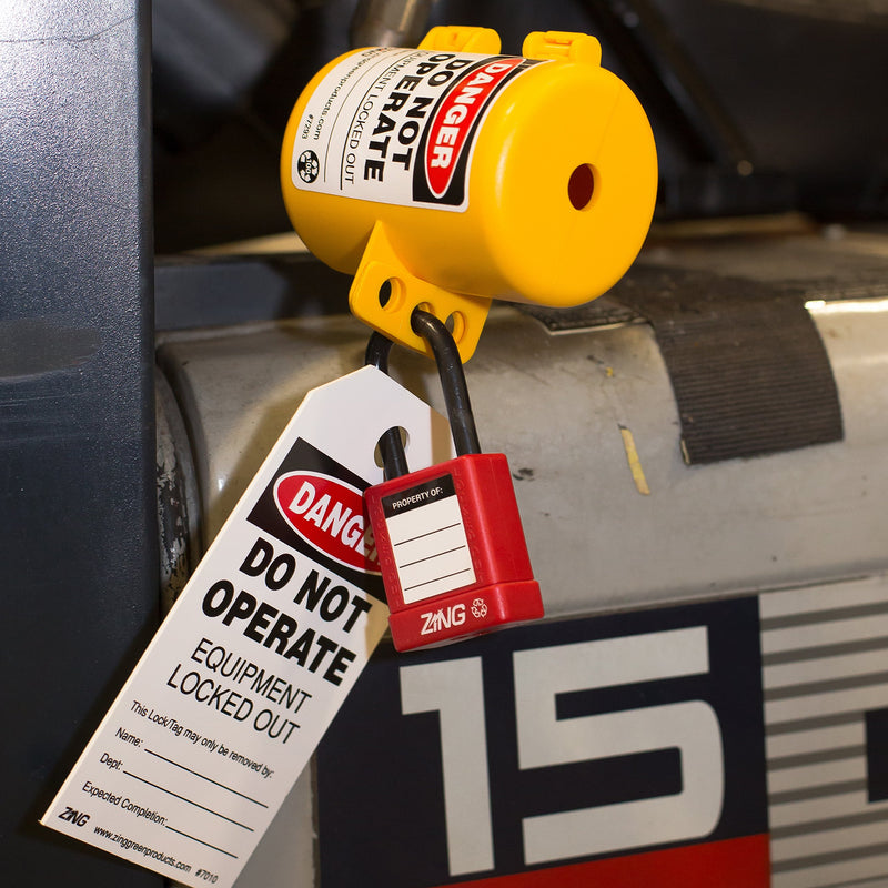 [Australia - AusPower] - ZING 7293 RecycLockout Lockout Tagout, Forklift Propane Tank, Recycled Plastic 