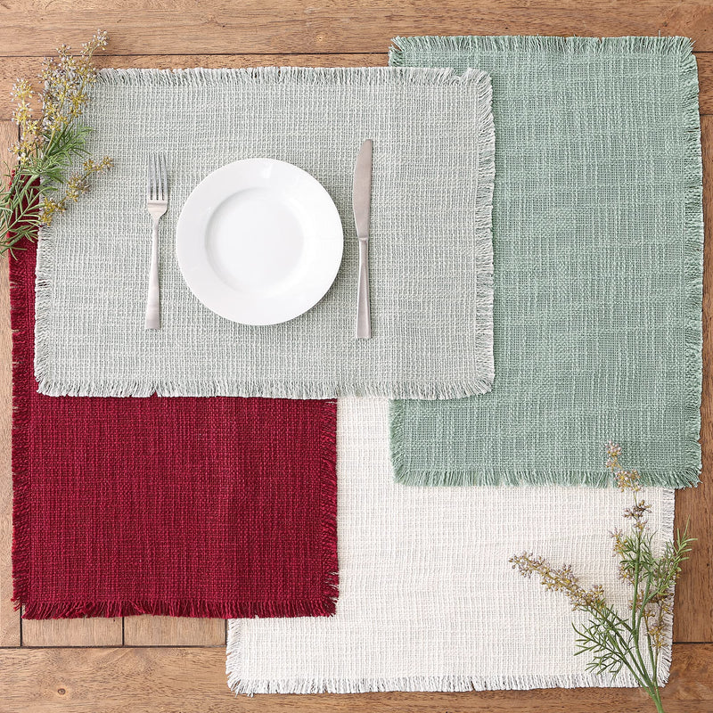 [Australia - AusPower] - DII Linen Tabletop Collection Machine Washable, Placemat Set, 14.5x20.5, Cream, 4 Piece Placemat Set, 14.5x20.5" 