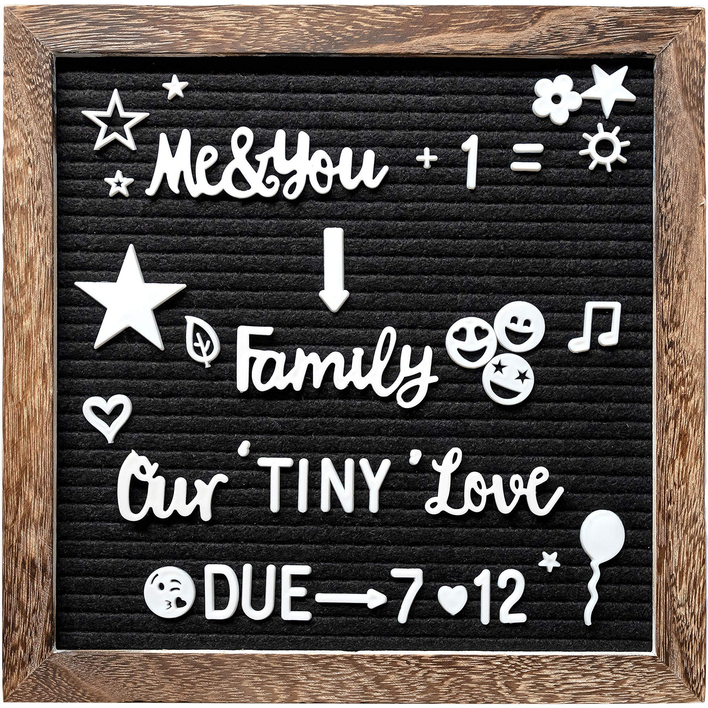 MAINEVENT Letter Board Sign Skinny Felt Board Letters 12x17, Felt Letter Board Baby Announcement Boards Letters, Changeable Letter Boards