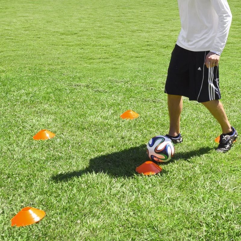 [Australia - AusPower] - GoSports Agility Training Sport Cone 20 Pack with Tote Bag - Low Profile Field Markers for Kids and Adults 