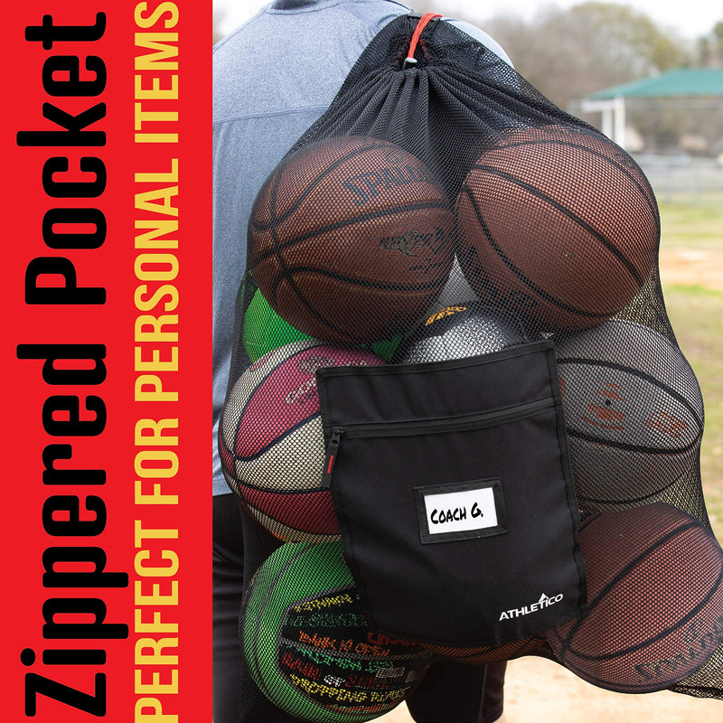 [Australia - AusPower] - Athletico Extra Large Ball Bag - Mesh Soccer Ball Bag - Heavy Duty Drawstring Bags Hold Equipment For Sports Including Basketball, Volleyball, Baseball, Swimming Gear or The Beach 