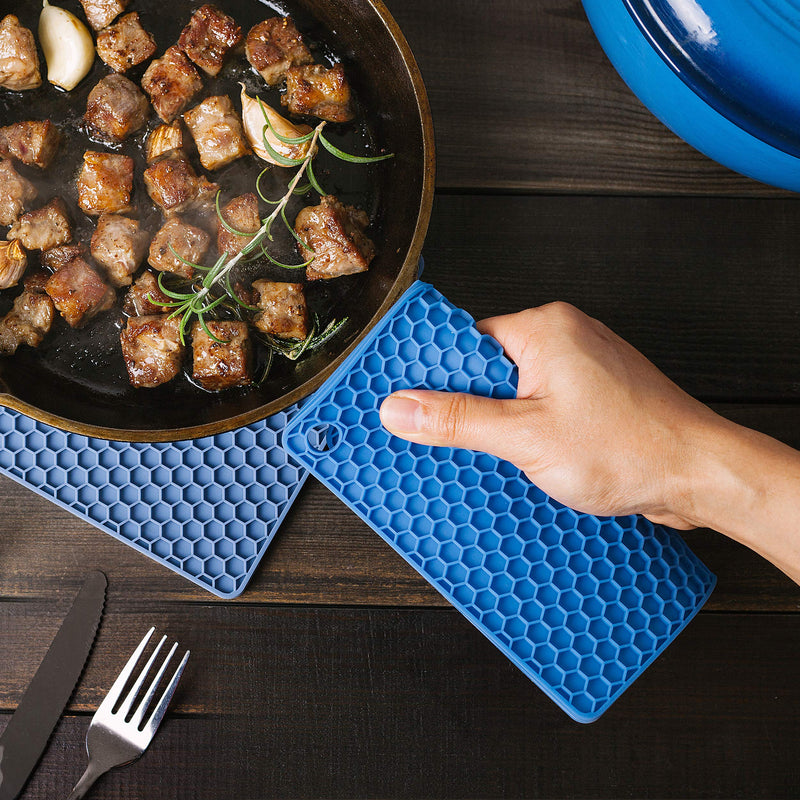 [Australia - AusPower] - BTaT- Trivets for Hot Pots and Pans, 2 Pack, Trivets, Silicone Trivet, Hot Plate Holder, Trivets for Hot Dishes, Hot Pot Holder, Silicone Trivet Mat, Silicone Trivets, Trivet Set, Trivet Mats, Hotpads 