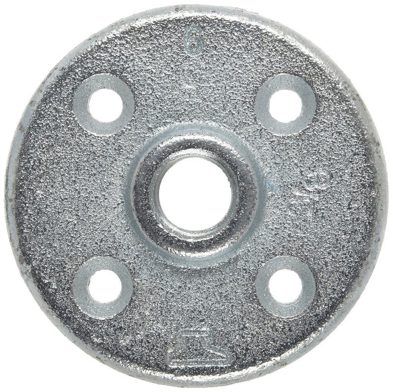 [Australia - AusPower] - Anvil 8700164257, Malleable Iron Pipe Fitting, Floor Flange, 1/2" NPT Female, Galvanized Finish 0.5 Inch 