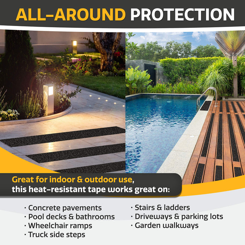 [Australia - AusPower] - Anti Slip Tape - Heavy Duty Grip Tape Roll and High Traction Non Slip Tape for Outdoor and Indoor Stairs and Steps. Easy to Apply Safety Non Skid Tape - 2" x 20' 2 inch 1 