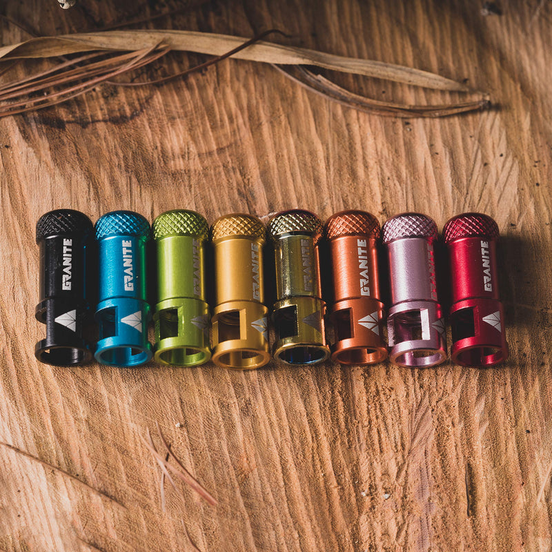 [Australia - AusPower] - Granite Juicy Nipple Valve Cap and Presta Valve Stem Set, Bike Tire Caps Dust Covers Black 