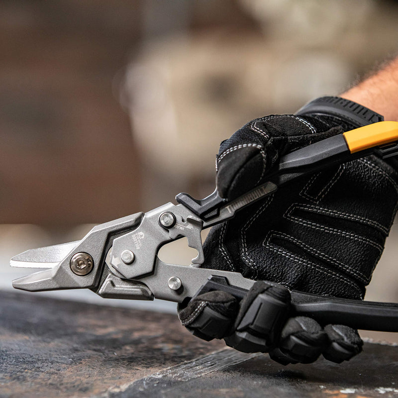 [Australia - AusPower] - ToughBuilt - Bulldog Cut Aviation Snips - One Handed Lock Operation - (TB-H4-60-B) 