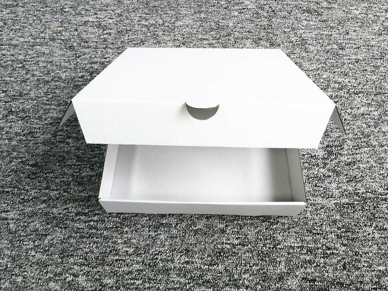 [Australia - AusPower] - 8" Premium White Corrugated Pizza Boxes Take Out Containers, DIY Decoration for Gift Box by SAI (10 Pack) (8" Length x 8" Width x" 1.5" Depth) 