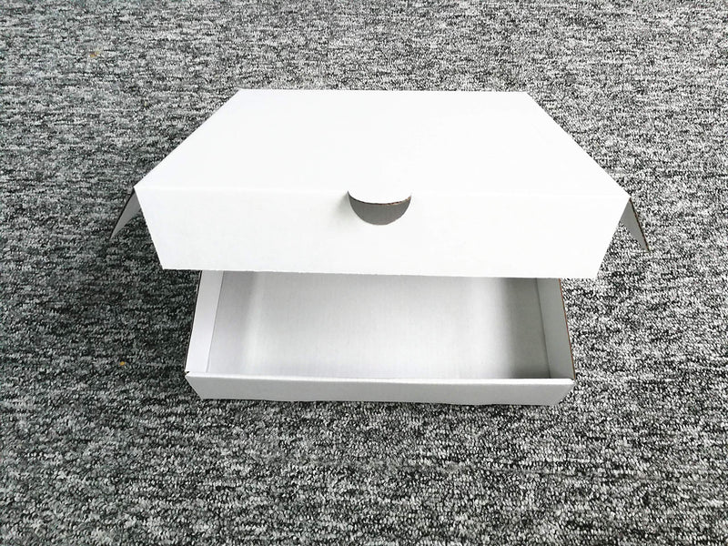 [Australia - AusPower] - 6" Premium White Mini Corrugated Pizza Boxes Take Out Containers (10 Pack) (6" Length x 6" Width x 1.5" Depth) 