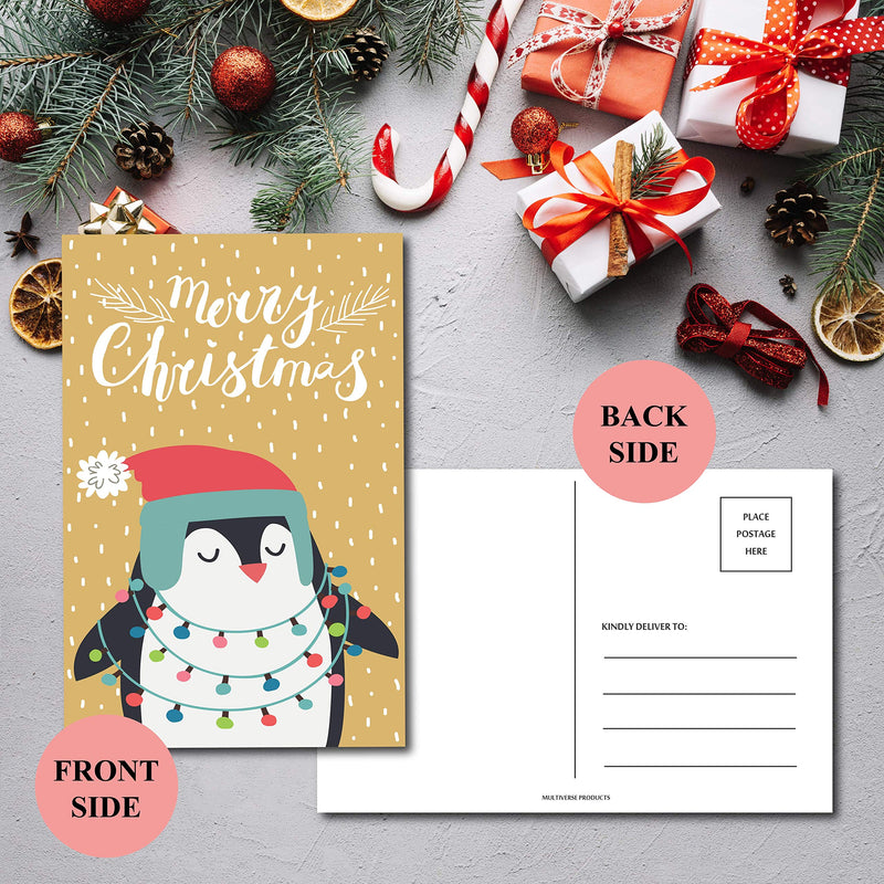 [Australia - AusPower] - Happy Holiday Postcards / Christmas Postcards: Bulk Postcards Set Includes 48 Christmas Post Cards; 8 Different cute postcards designs (6 of each); Seasons Greeting Postcards; Happy New Year Postcards 8 Designs 