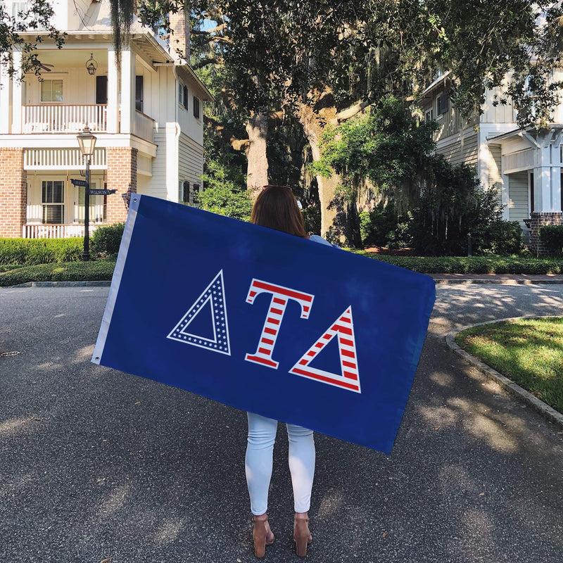 [Australia - AusPower] - Delta Tau Delta USA Letter Fraternity Flag Greek Banner Large 3 feet x 5 feet Sign Decor Delts (Flag - USA) 