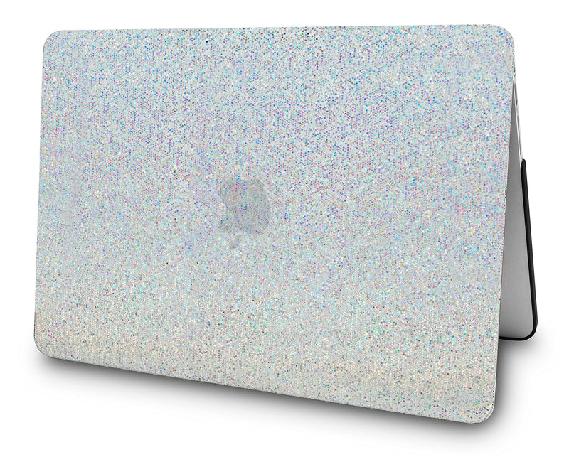 [Australia - AusPower] - KECC Compatible with MacBook Air 13 inch Case (2010-2017 Release) A1369/A1466 Protective Plastic Hard Shell (Silver Gliter) Silver Gliter 