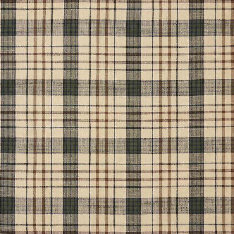 [Australia - AusPower] - VHC Brands Cider Mill Plaid Curtain Tiers, Tan & Charcoal, 36x36, Set of 2 Tier Pair 36x36 