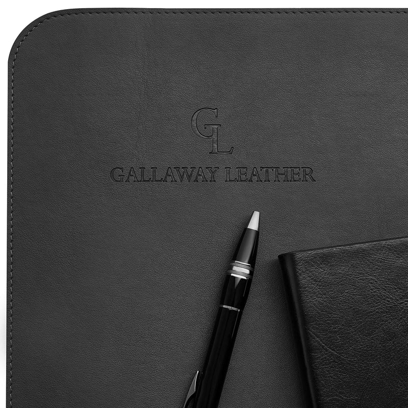 [Australia - AusPower] - Gallaway Leather Desk Pad – 36 x 17 inch - Desk Mat Home Office Desk Accessories Desktop Protector XXL Mouse Pad Writing Desk Blotter (Black) 