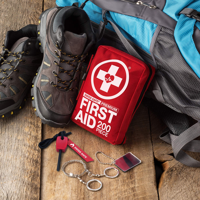 [Australia - AusPower] - 200-Piece Professional First Aid Kit for Home, Car or Work : Plus Emergency Medical Supplies for Camping, Hunting, Outdoor Hiking Survival 
