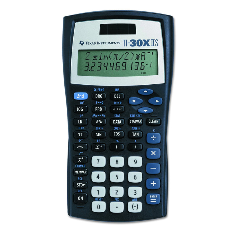 [Australia - AusPower] - Texas Instruments TI-30XIIS Scientific Calculator, Black with Blue Accents Single Pack 