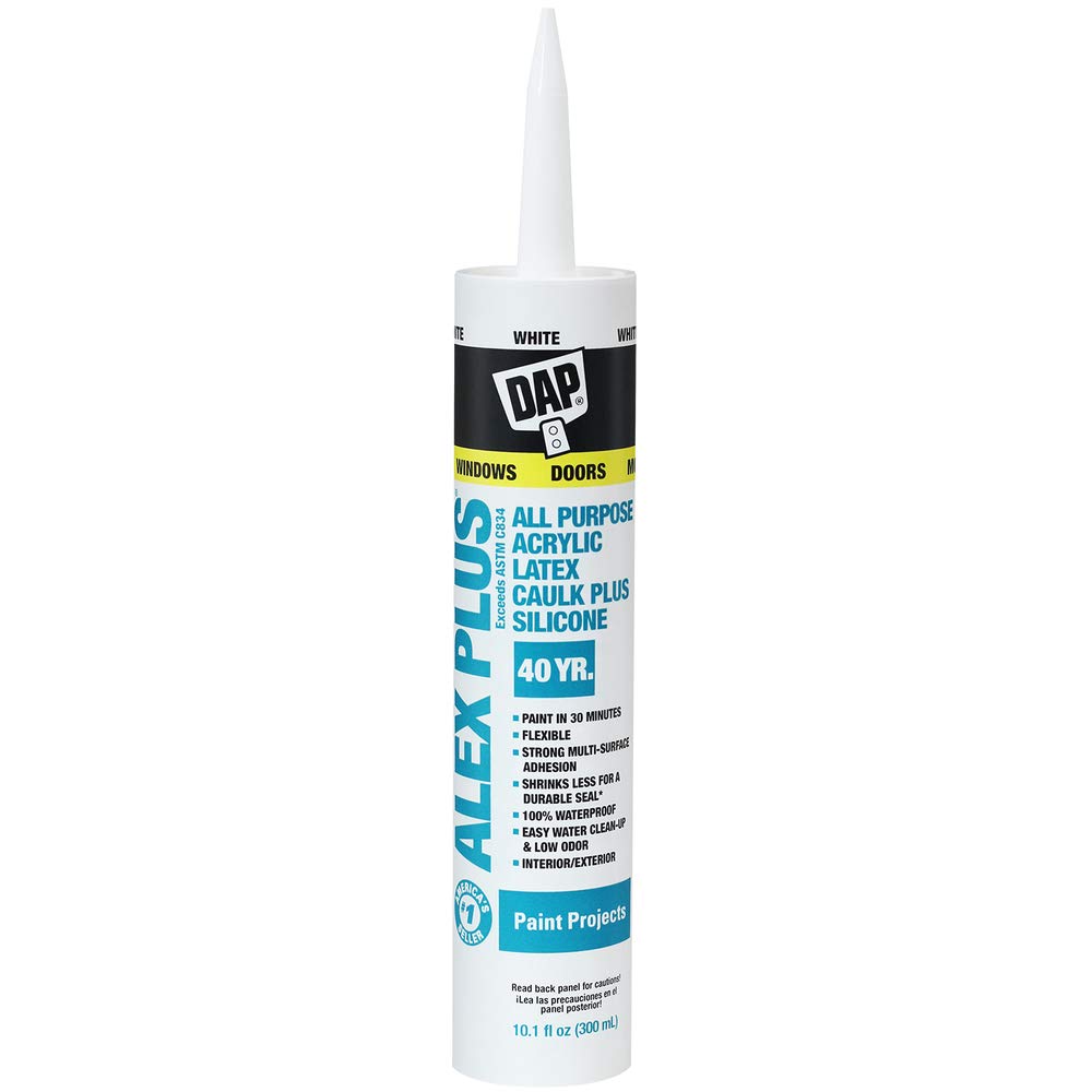 [Australia - AusPower] - DAP INC 18152 10.1oz White Alex Plus Acrylic Latex Caulk with Silicone 10.1 FL OZ 