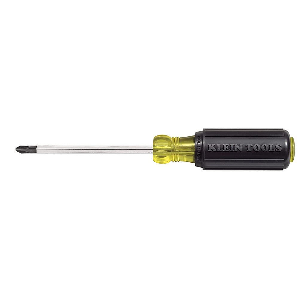 [Australia - AusPower] - Klein Tools 603-4 Screwdriver, #2 Phillips Tip with Cushion Grip Handle, Precision Machined Electrician Screwdriver, 8-Inch 