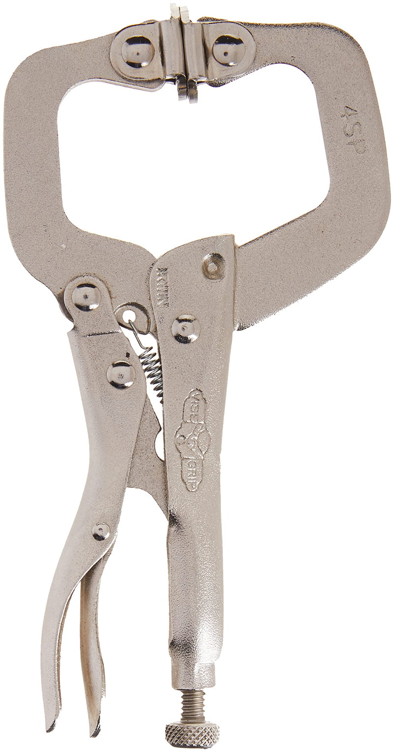 [Australia - AusPower] - IRWIN VISE-GRIP C Clamp, Locking with Swivel Pads, 4-inch (165) 